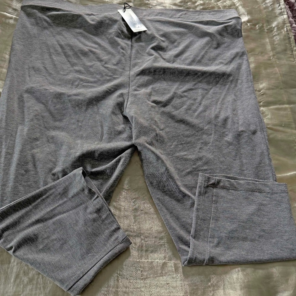 LEGGINGS, STRETCH FABRIC, GREY, SZ 2X, ELASTIC WAIST, SLIM LEGS, MY STYLE, TAGS